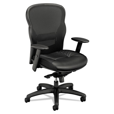 Hon Basyx Executive Chair Chair, Adjust Arm, Knetlt, Hi-Back, Adjustable Arms, Plastic, Black BSXVL701SB11
